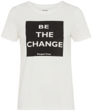 People Tree 'Be The Change' T-Shirt - White