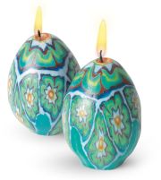 African Egg Candles - Set of 2
