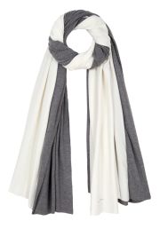 Asquith Bamboo Scarf - Pale Grey & Ivory