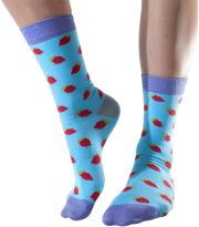 Doris & Dude Womens Strawberry Bamboo Socks - Size 3-7