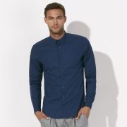 Organic Cotton Casual Long Sleeve Shirt - Mid Navy