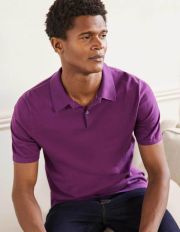 Finsbury Knitted Polo Shirt Charisma Boden, Charisma
