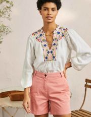 Classic Chino Shorts Mauve Flower Pink Boden, Mauve Flower Pink