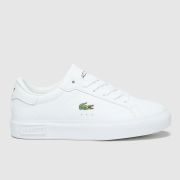 Lacoste white powercourt Youth trainers