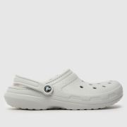 Crocs Classic Lined Clog Sandals in Light Grey