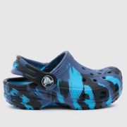 Crocs Navy Multi Classic Marbled Clog Boys Toddler Sandals
