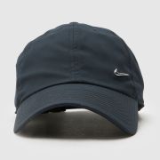 Nike Black & Silver Unstructured Metal Swoosh Cap