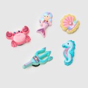 Crocs Pink Multi Jibbitz Under The Sea 5PK