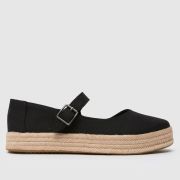 TOMS Carolina Mary Jane Flats in Black