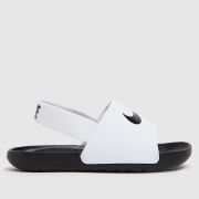 Nike White & Black Kawa Toddler Sandals