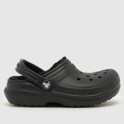 Crocs Black Classic Lined Clog Junior Sandals