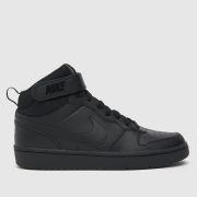 Nike Black Court Borough Mid 2 Youth Trainers