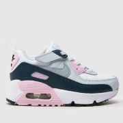 Nike White Multi Air Max 90 Easyon Girls Junior Trainers