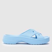 Crocs Cross Strap Slide Sandals in Blue