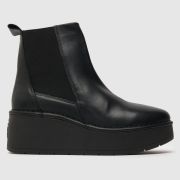 Fly London Hagu Platform Chelsea Boots in Black