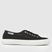 Superga 3750 Jersey Lame Trainers in Black