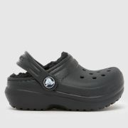 Crocs Black Classic Lined Clog Toddler Sandals