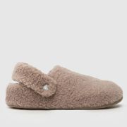 Crocs Classic Cozzzy Slippers in Beige