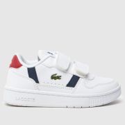 Lacoste White Multi T-Clip Set Boys Toddler Trainers