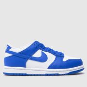 Nike White & Blue Dunk Low Junior Trainers