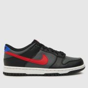 Nike Black & Red Dunk Low Boys Youth Trainers