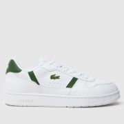 Lacoste White & Green T-Clip Set Boys Youth Trainers