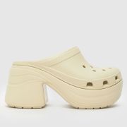 Crocs Siren Heeled Clog Sandals in Beige