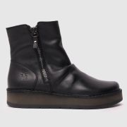 Fly London Riwi Zip Boots in Black