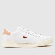 Lacoste Twin Serve Trainers in White & Pink