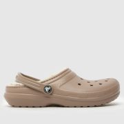 Crocs Beige & Brown Classic Lined Clog Youth Sandals