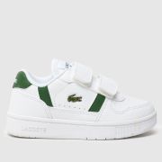 Lacoste White & Green T-Clip Set Toddler Trainers
