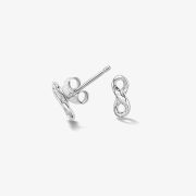 Dower &amp; Hall Sterling Silver Entwined Inifinity Stud Earrings EWE23-S