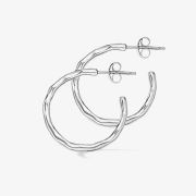 Dower &amp; Hall Sterling Silver Medium Waterfall Hoop Earrings WFE4-S