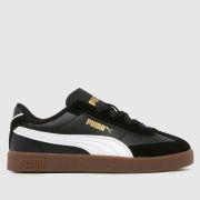 PUMA Black & White Club II Era Junior Trainers