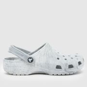 Crocs Classic Marbled Clog Sandals in Black & White