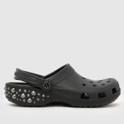 Crocs Classic Studded Clog Sandals in Black