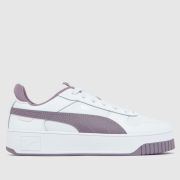 PUMA Carina Street Trainers in White & Purple