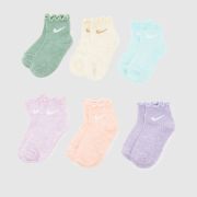 Nike Multi Kids Lettuce Ankle Sock 6PK