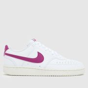 Nike Court Vision Trainers in White & Purple