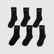 Nike Black & White Everyday Crew Socks 6 Pack