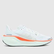 Nike White Multi Air Zoom Pegasus 41 Girls Youth Trainers