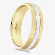 Brown &amp; Newirth Flux 18ct Yellow &amp; White Gold 5mm Ring 6005 5.0 U