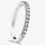 Brown &amp; Newirth Platinum Claw 0.25ct Diamond Half Eternity Ring HET178 PLT O
