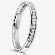 Brown &amp; Newirth Platinum 0.17ct Diamond Set Half Eternity Ring HET151 PLT N