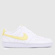 Nike Court Vision Trainers in White & Yellow