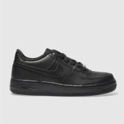 Nike Black Air Force 1 Youth Trainers