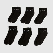 Nike Black Ankle Socks 6 Pack