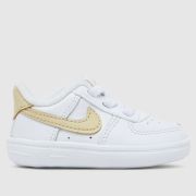 Nike White & Green Air Force 1 Baby Trainers