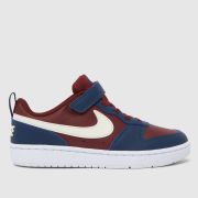Nike Burgundy Court Borough Low Boys Junior Trainers