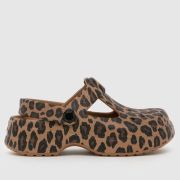 Crocs Brown Multi Classic Mary Jane Clog Girls Junior Sandals
